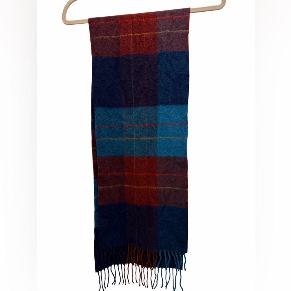 Vintage Christian Dior Monsieur Vintage Wool Plaid Scarf  80s–90s Paris New York
